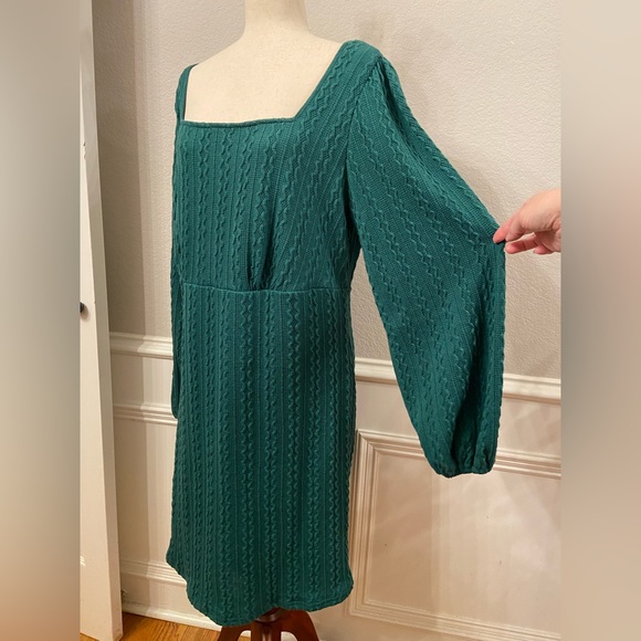 Hailey & Co. Boutique Green Cable Sweater Dress size 2X - Picture 1 of 10